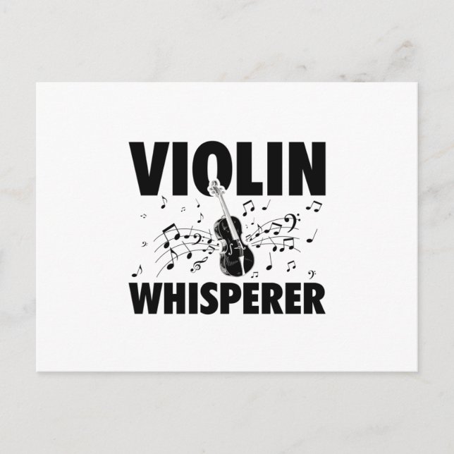 Postal Violin Whisperer | Idea de regalo de instrumentos  (Anverso)