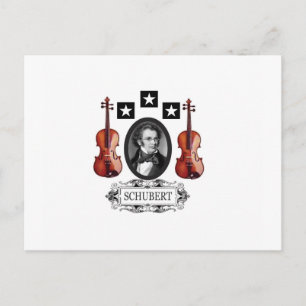 POSTAL VIOLINAS PARA SCHUBERT