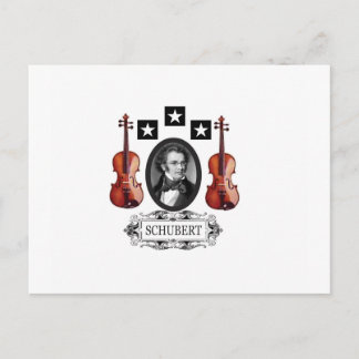 POSTAL VIOLINAS PARA SCHUBERT