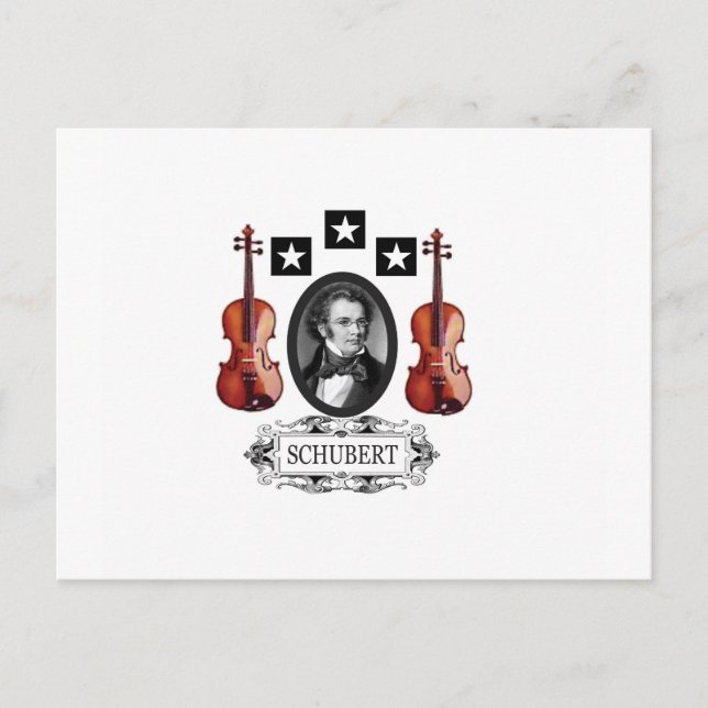 POSTAL VIOLINAS PARA SCHUBERT (Anverso)