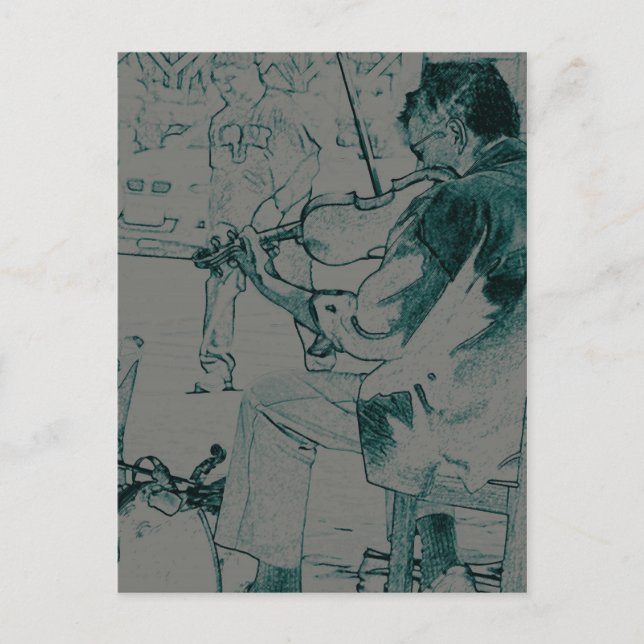 Postal Violinista (Anverso)