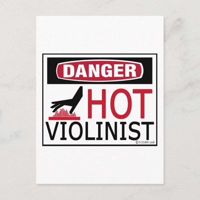 Postal Violinista caliente (Anverso)
