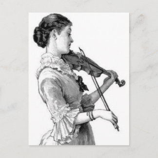 Postal Violinista de época