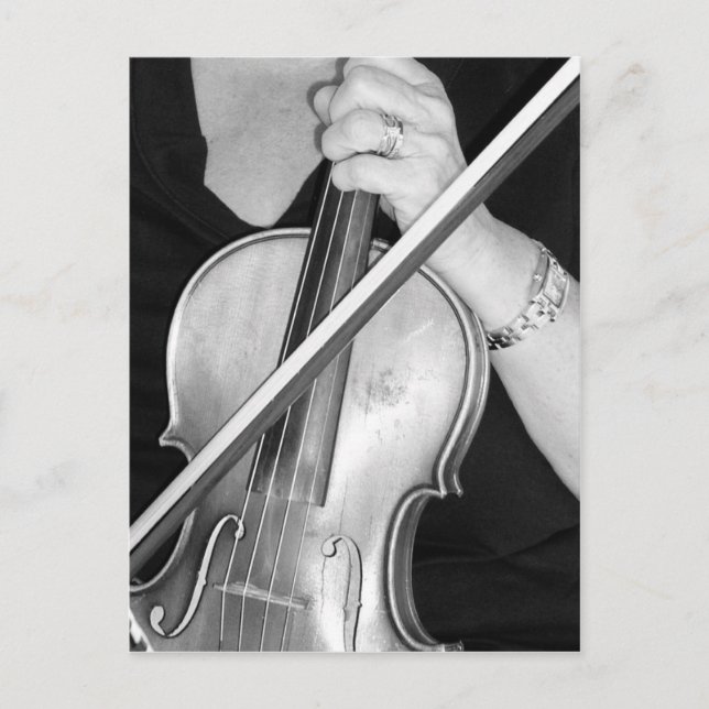 Postal Violinista en reposo (Anverso)