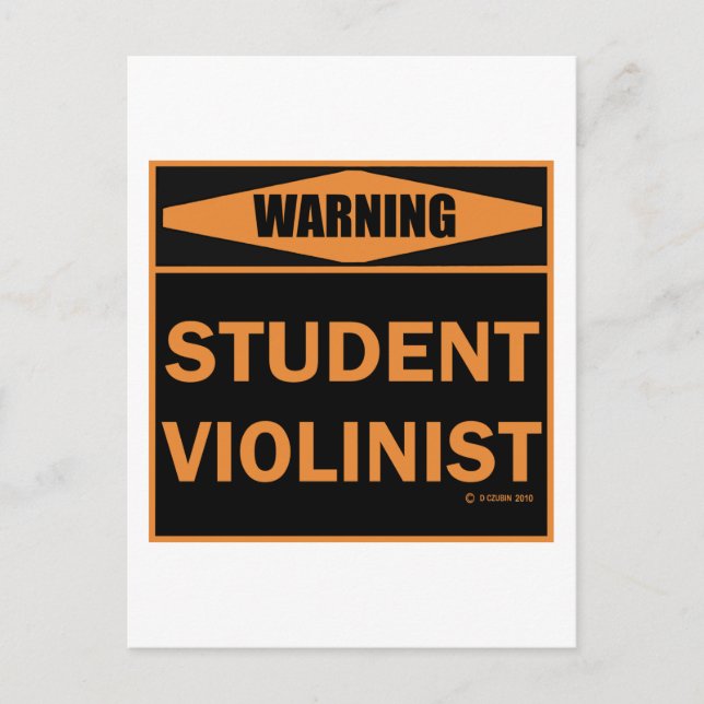 Postal Violinista estudiantil (Anverso)