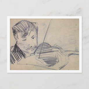 Postal Violinista visto desde el Bella Artes de Van Gogh 