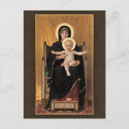 Postal Virgen de Bouguereau y niño CC0271