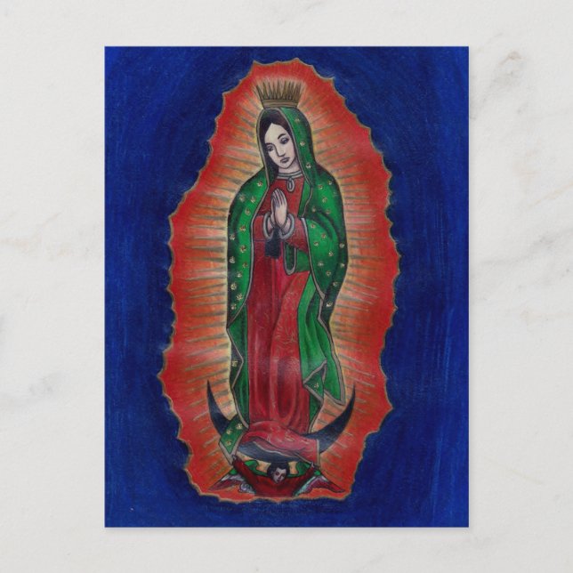 Postal Virgen de Guadalupe (Anverso)