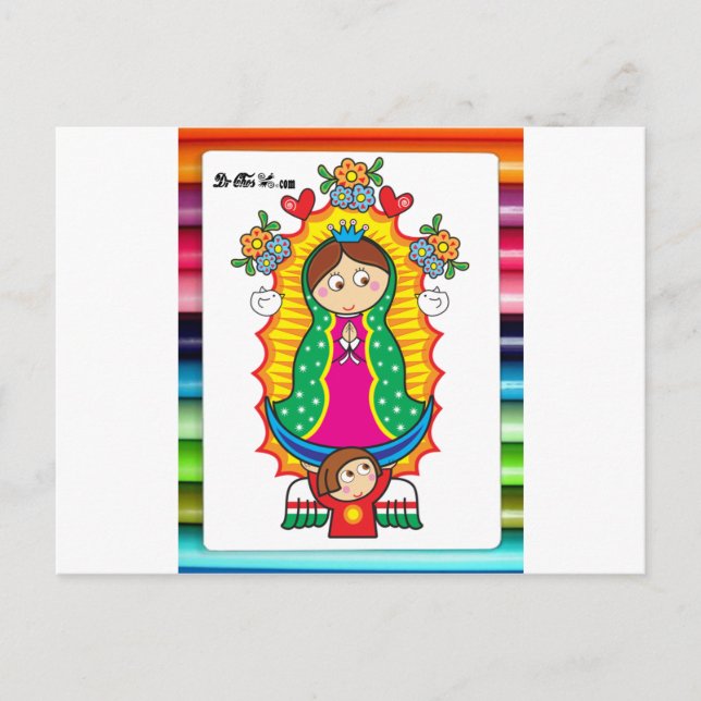 POSTAL VIRGEN DE GUADALUPE CARICATURA 01 PERSONALIZABLE P (Anverso)