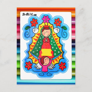 POSTAL VIRGEN DE GUADALUPE CARICATURA 02 PERSONALIZABLE P