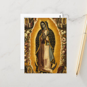 Postal Virgen de Guadalupe por Manuel de Arellano