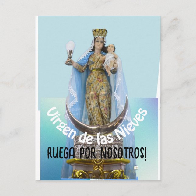 Postal Virgen de las Nieves (Anverso)