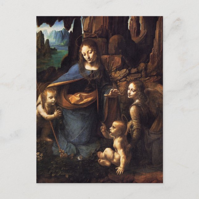 Postal Virgen de las Rocas (Anverso)