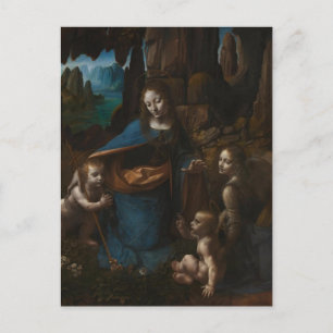 Postal virgen de las rocas