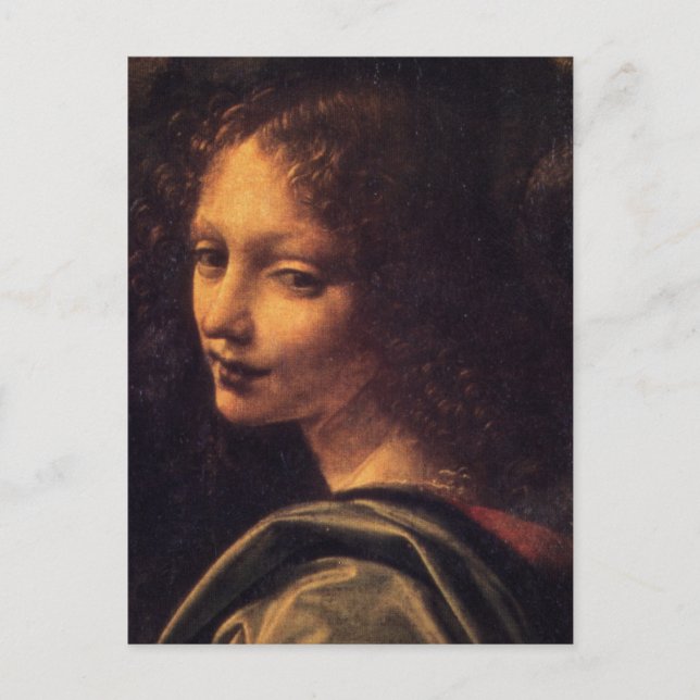 Postal Virgen de las Rocas - Ángel (Anverso)