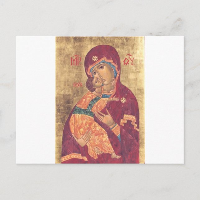 Postal Virgen de Vladimir (Anverso)