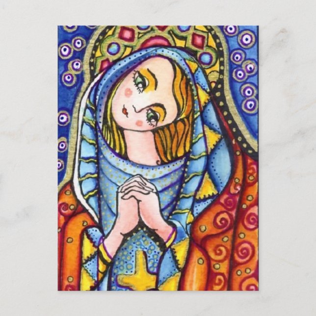Postal Virgen María (Anverso)