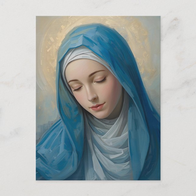 Postal Virgen María (Anverso)