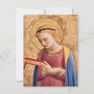 Postal Virgen María anunciada por Fra Angelico