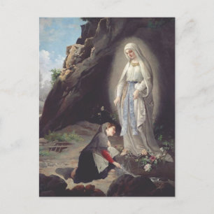 Postal Virgen María de Lourdes