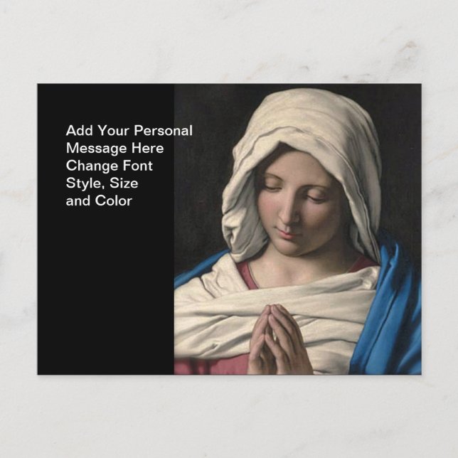 Postal Virgen María / Virgen María (Anverso)