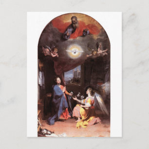 POSTAL VIRGEN Y ANGEL DE ANUNCIACIÓN