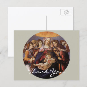 Postal Virgen y Niño con Ángeles por Sandro Botticelli