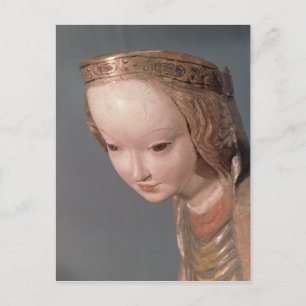 Postal Virgen y niño, detalle del jefe del
