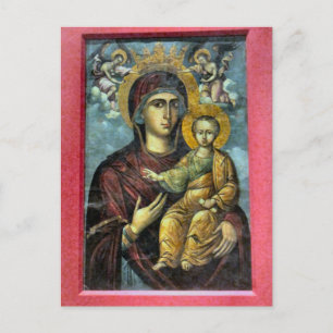 Postal Virgen y Niño por Elias Moskos