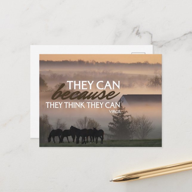 Postal Virgil cita Inspiradora "Ellos pueden" (Anverso/Reverso In Situ)