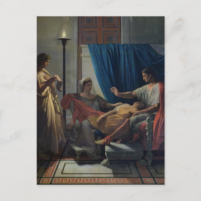 Postal Virgil leyendo a los eneid (Anverso)