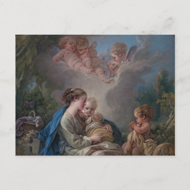 Postal Virgin & Child with the Saint John the Baptist (Anverso)