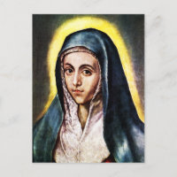 Postal Virgin Mary El Greco