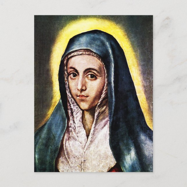 Postal Virgin Mary El Greco (Anverso)