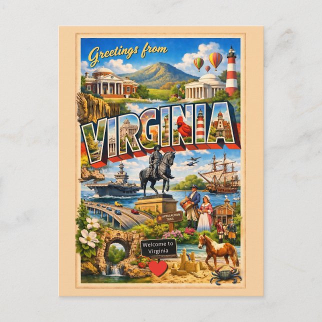 Postal Virginia (Anverso)