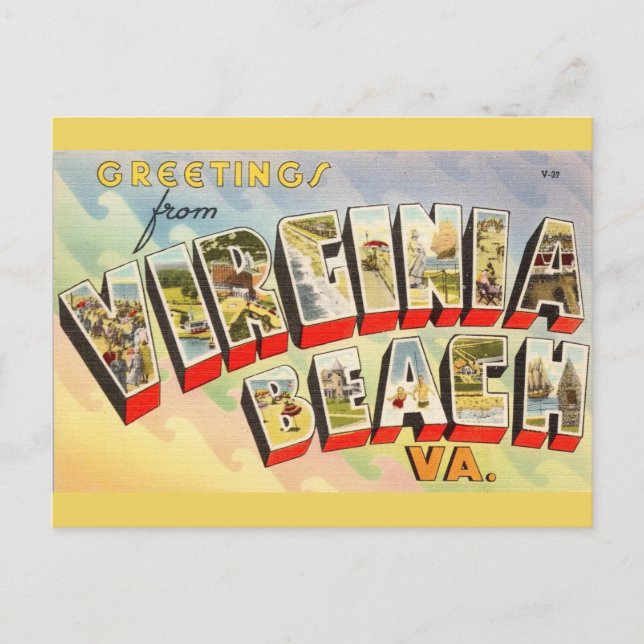 Postal Virginia Beach Antiguo (Anverso)