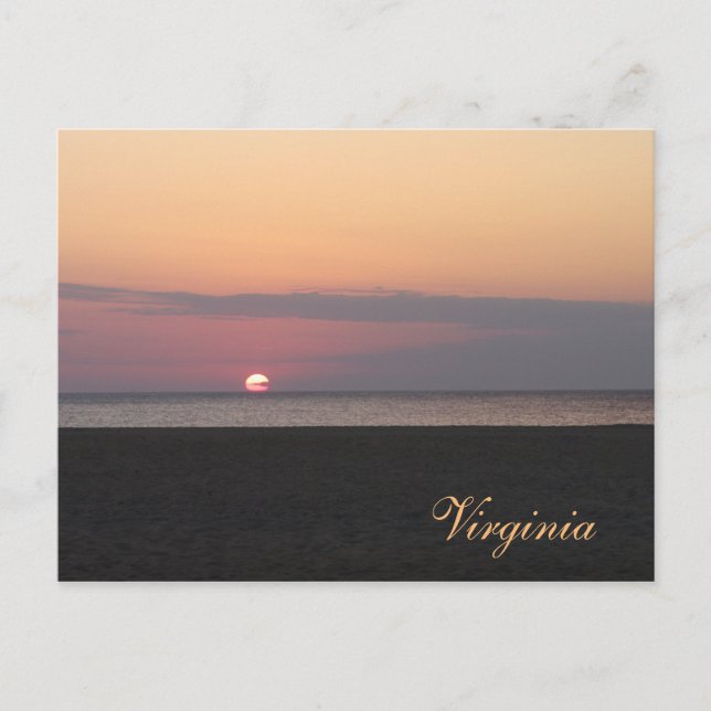Postal Virginia Beach en la mañana (Anverso)