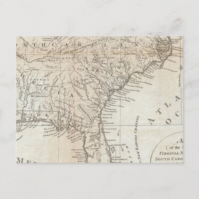 Postal Virginia, Carolina del Norte, Carolina del Sur (Anverso)