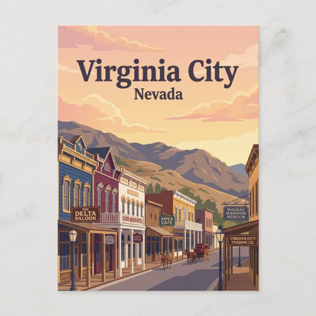 Postal Virginia City EE. UU. (Anverso)