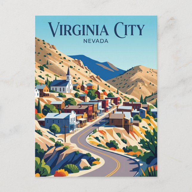 Postal Virginia City EE. UU. (Anverso)