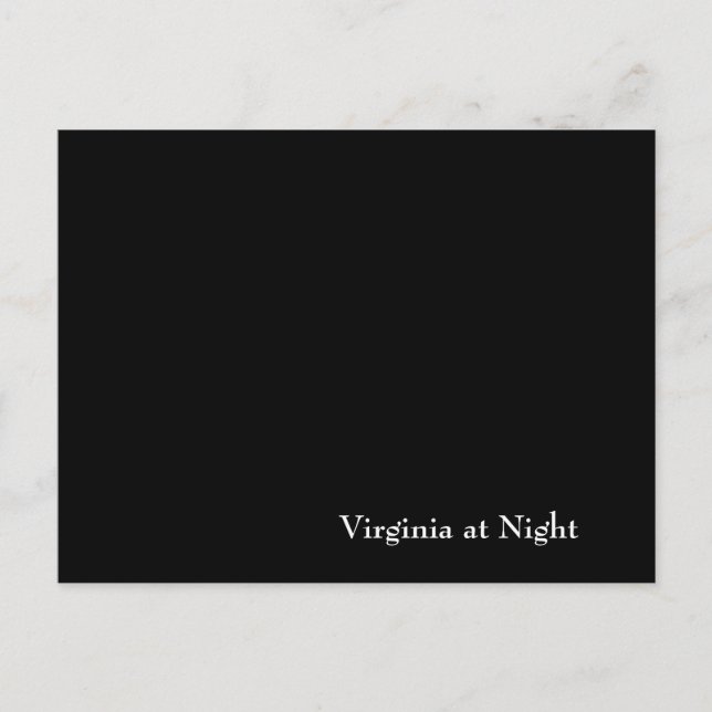 Postal Virginia de noche (Anverso)