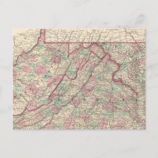 Postal Virginia, Delaware, Maryland y Virginia Occidental (Anverso)