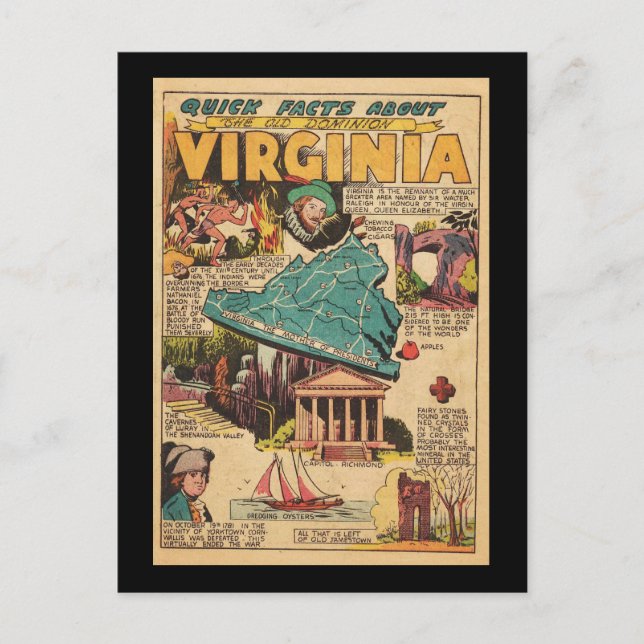 Postal Virginia, el viejo dominio (Anverso)