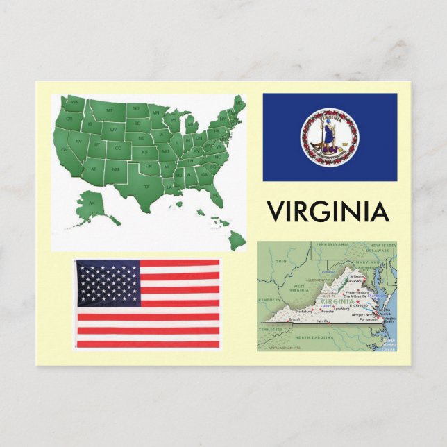 Postal Virginia, Estados Unidos (Anverso)