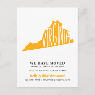 Postal VIRGINIA Hemos movido nueva dirección Nueva casa