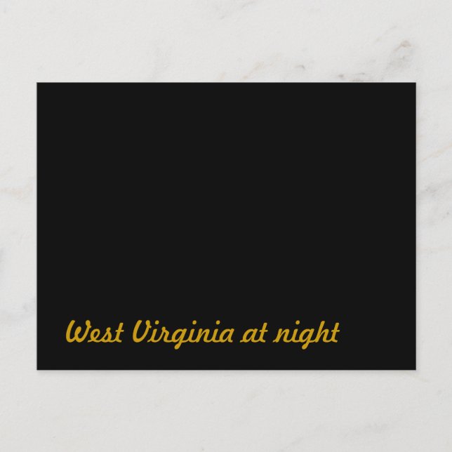Postal Virginia Occidental de noche (Anverso)