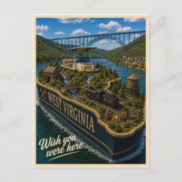 Postal Virginia Occidental | Desearía que estuvieras aquí