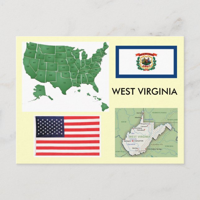 Postal Virginia Occidental, EE. UU. (Anverso)
