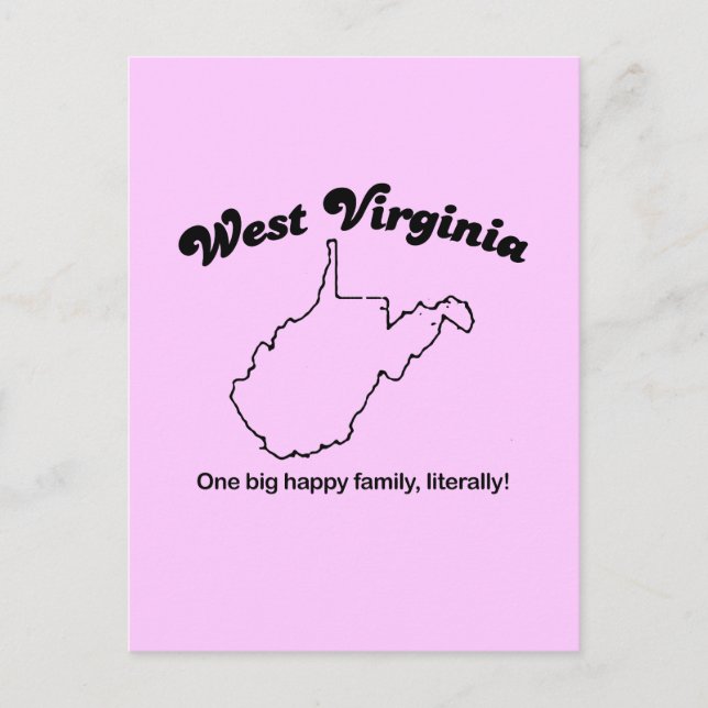 Postal Virginia Occidental - Una gran familia literalment (Anverso)