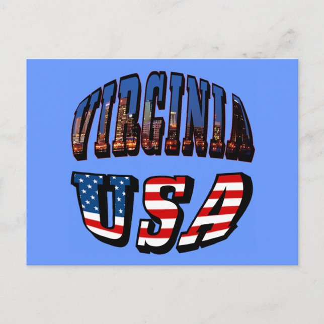 Postal Virginia Picture and USA Text (Anverso)